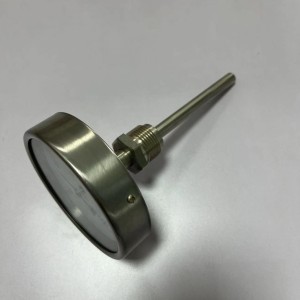 电接点双金属温度计工业器械标准径向型不锈钢轴向万向温度表   1支